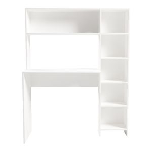 Бюро Janson с етажерка за книги в бяло 113.2x40x141.8 см