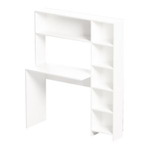 Бюро Janson с етажерка за книги в бяло 113.2x40x141.8 см