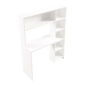 Бюро Janson с етажерка за книги в бяло 113.2x40x141.8 см