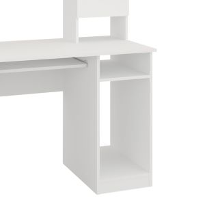 Бюро Keldra с чекмеджета и шкафове в бял цвят 140x59.8x142.2см