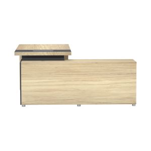 Desk Lotus left corner in natural anthracite color 160x160x75cm