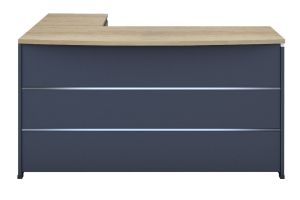 Desk Lotus reversible oak-dark gray 180x160x75cm