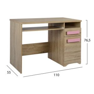 Бюро Playroom Sonama-розови дръжки Hm11154,02 110x55x76,5