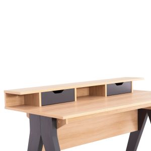 Desk Rexin Hm18290 melamine in Sonama-gray color 120x19-59x75-85.5hcm..