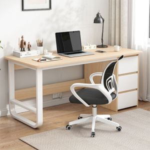 Salto desk with drawer, MDF, natural color, 120x48x74cm