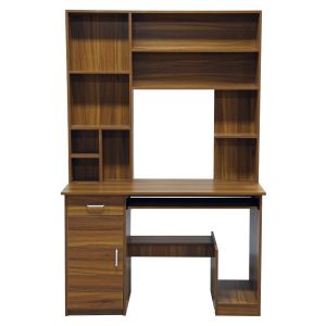 Status desk with shelf, walnut, 120x55x182 Hm2032,04