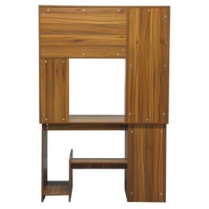 Status desk with shelf, walnut, 120x55x182 Hm2032,04