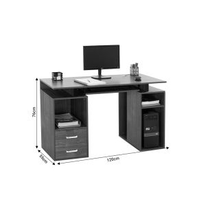 Liberion computer desk walnut color 120x55x76cm