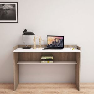 Desk melamine sonoma-white 118x58x80hcmhm9227,12
