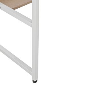 Melamine desk in sonama with white matte metal frame 120x50x75cm Hm2131,01