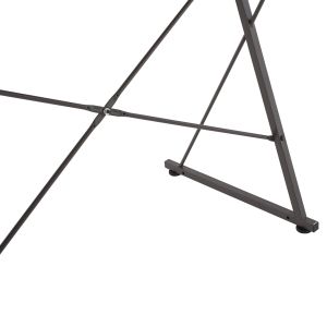 Black metal desk with oak-colored plywood top 116x48x89.5hcm Hm9317