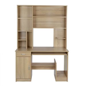 Desk with bookcase Hm2032,02 Status sonoma color 120x55x182