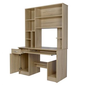 Desk with bookcase Hm2032,02 Status sonoma color 120x55x182