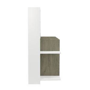 Rochell melamine desk with bookcase in gray-green and white 146.3x55x128.8hcm Hm8886.11