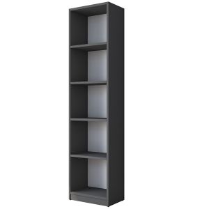 Desk with shelf Goldie anthracite/natural 160x45x161.8cm