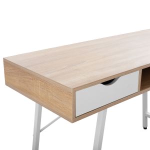 Desk with drawers, white/sonoma color Hm2128.01 120x48x76.5