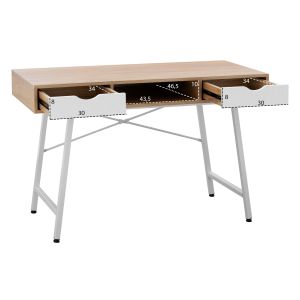 Desk with drawers, white/sonoma color Hm2128.01 120x48x76.5