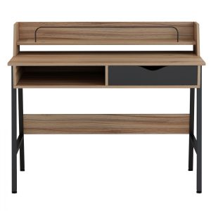 Walnut desk with black metal frame Hm2129.02