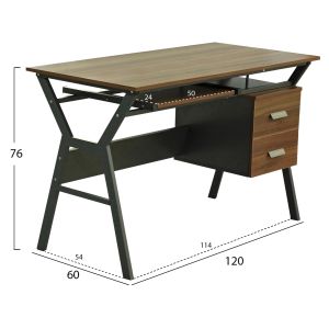 Desk, walnut-gray, 120x60x76 Hm2130,03