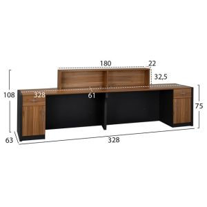 Reception desk Supreme 328x63x108 Hm2359