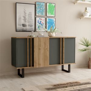 Amanda I buffet in anthracite-walnut shade 160x74x79cm