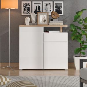 Бюфет Aterno 103 2k1f2v бял/ цвят 103x40x94см