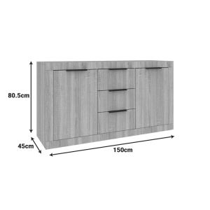 Бюфет Doha в бял цвят 150x45x80.5см