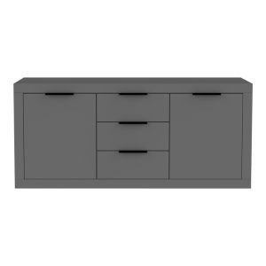 Doha buffet in dark gray color 180x45x80.5cm