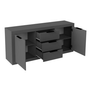 Doha buffet in dark gray color 180x45x80.5cm