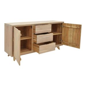 Emira buffet, solid acacia wood, natural color, 160x40x80cm