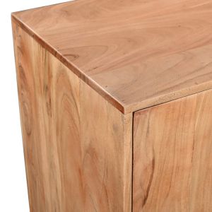 Buffet Leontina Fansi acacia solid wood natural color and black metal legs 150x45x86cm