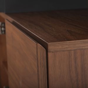 Бюфет Preda Hm9747 от фурнирован Mdf цвят орех/тъмно сив 167x28-40x80hcm