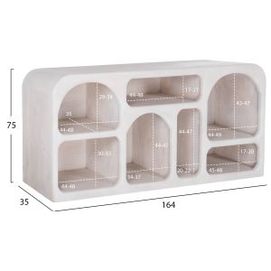 Бюфет Santorini Wood Handyr масивно мангово дърво бял цвят 165x35x75hcm Hm9705
