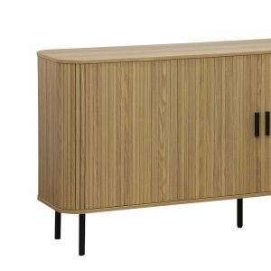Бюфет Scandi Mdf в натурален цвят с черни метални крака 170x45x80cм