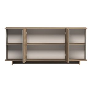 БЮФЕТ ZAFORE SONOMA СЪС СИВО-БЕЖОВ МРАМОРЕН ВИД 180X45X80СМ