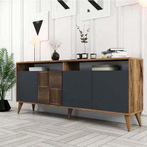 Walnut color melamine buffet Hm9431.01