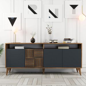 Walnut color melamine buffet Hm9431.01