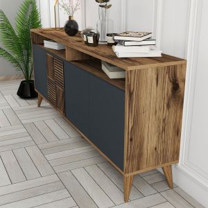 Walnut color melamine buffet Hm9431.01