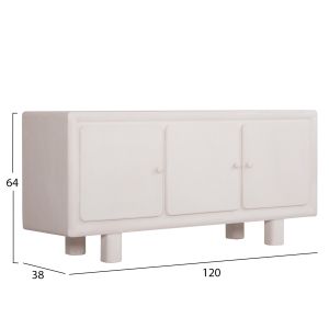 Бюфет серия Santorini Hm18068 мдф в бял цвят-3 врати 140x38x64hcm.