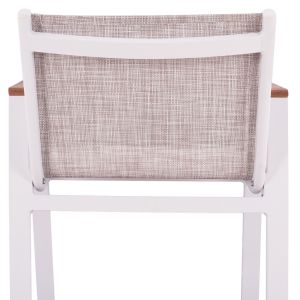 White aluminum bar stool 52x58x108cm Hm5790,01