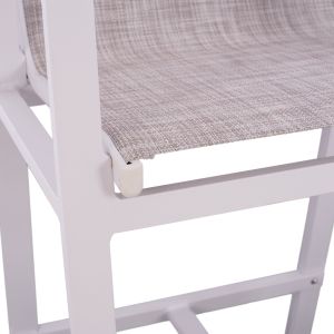 White aluminum bar stool 52x58x108cm Hm5790,01