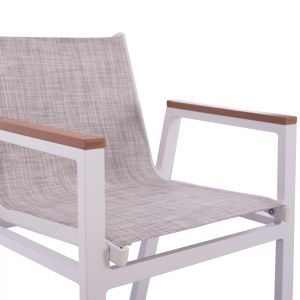White aluminum bar stool 52x58x108cm Hm5790,01