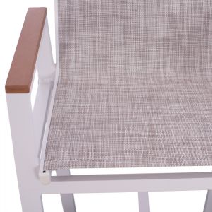 White aluminum bar stool 52x58x108cm Hm5790,01