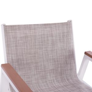 White aluminum bar stool 52x58x108cm Hm5790,01