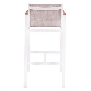 White aluminum bar stool 52x58x108cm Hm5790,01