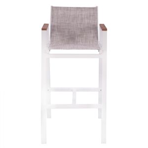 White aluminum bar stool 52x58x108cm Hm5790,01