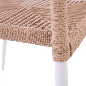 White aluminum chair Hm5771.01 55χ63χ82cm