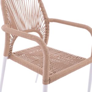 White aluminum chair Hm5771.01 55χ63χ82cm