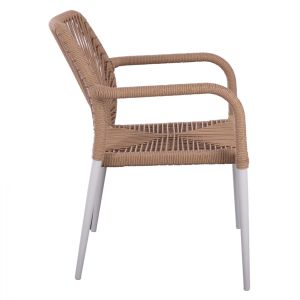 White aluminum chair Hm5771.01 55χ63χ82cm