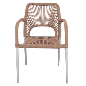 White aluminum chair Hm5771.01 55χ63χ82cm